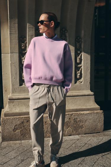 CUFFED HEM TROUSERS - Sand / Marl by Zara - Image 0