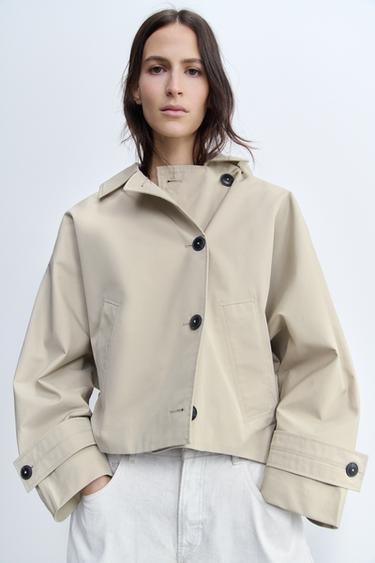 ZW COLLECTION WATER-REPELLENT TRENCH COAT - Ecru by Zara