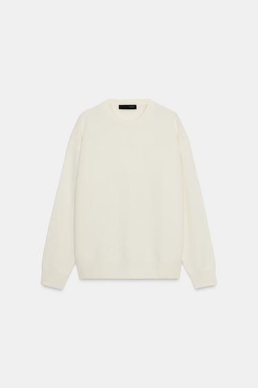 LONG SLEEVE 100% CASHMERE JUMPER - Ecru by Zara