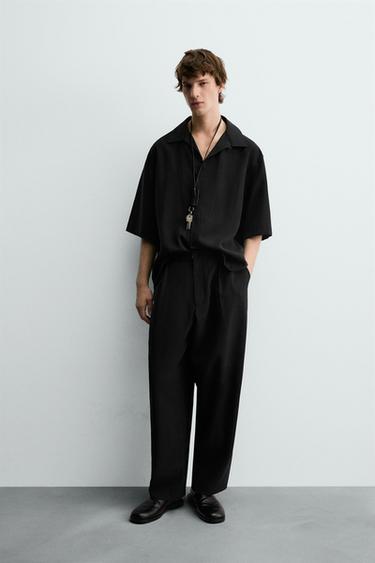 RELAXED FIT FLOWING SET - Orange by Zara