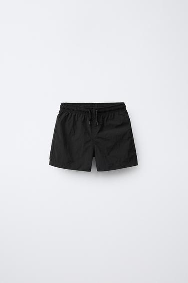 6-14 YEARS/ PLAIN SWIM BERMUDA SHORTS - Black by Zara - Image 0