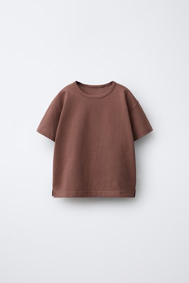 PLAIN T-SHIRT - Light brown by Zara