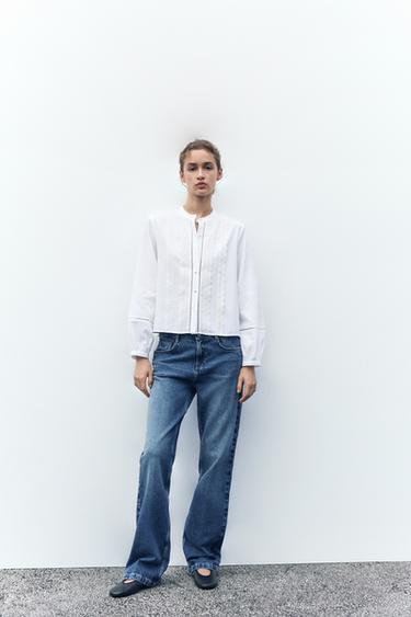 ROMANTIC TOP WITH ENTREDUEX DETAIL - White by Zara - Image 0