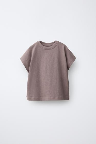 PLAIN T-SHIRT - Brown / Taupe by Zara