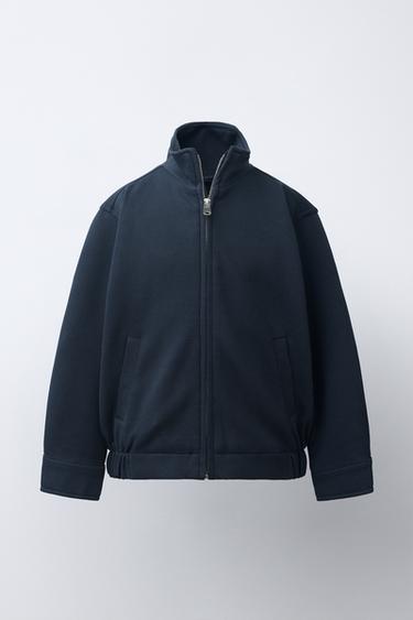 COMFORT BOMBER JACKET - Navy blue by Zara