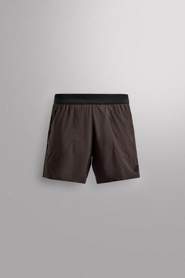 COLOUR BLOCK RUNNING SHORTS - Brown by Zara