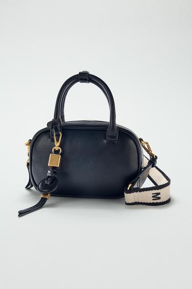 MINI TOPSTITCHED BAG - Black by Zara