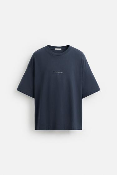 SUN PRINT T-SHIRT - Blue by Zara