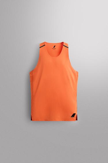 TECHNICAL COLOUR BLOCK TANK TOP - Orange by Zara