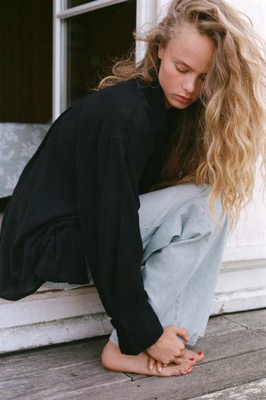 OVERSIZE GAUZE SHIRT - Black by Zara