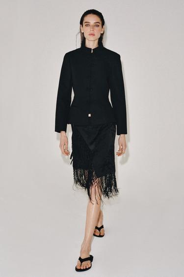 ZW COLLECTION PEPLUM BLAZER WITH TOGGLES - Black by Zara