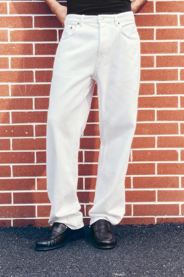 STRAIGHT-LEG JEANS - White by Zara