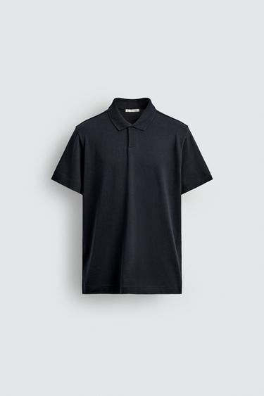 REGULAR FIT POLO SHIRT - Navy blue by Zara