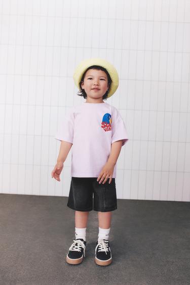 LOOSE-FITTING DENIM BERMUDA SHORTS - Black by Zara