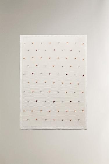 CHILDREN’S KNIT BLANKET - Multicoloured by Zara