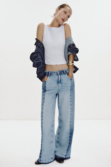 COLD SHOULDER RIBBED T-SHIRT - White by Zara