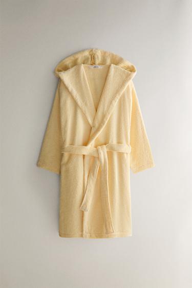 HOODED BATHROBE (360 GXM²) - Light yellow by Zara - Image 0