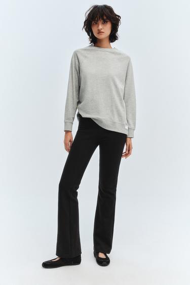 OVERSIZE LONG SLEEVE T-SHIRT - Grey marl by Zara