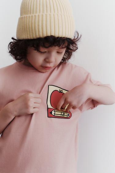 PRINTED T-SHIRT - Raspberry by Zara