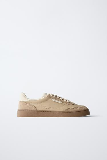 SNEAKERS WITH DETAIL - Brown by Zara