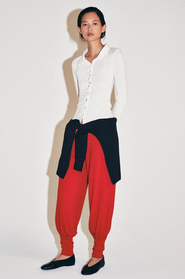 SAROUEL TROUSERS - Red by Zara