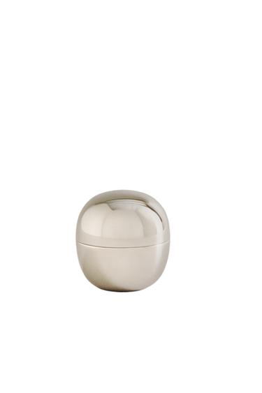 SMALL ROUND STAINLESS STEEL BOX - Silver by Zara