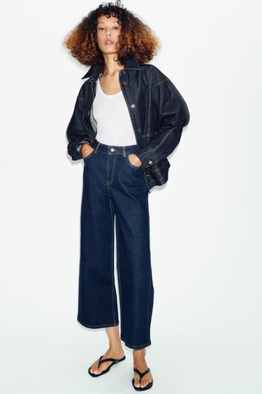 Z1975 HIGH-WAIST CULOTTES - Blue by Zara