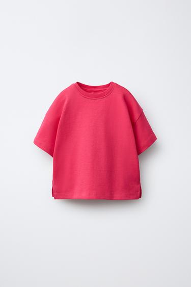 PLAIN INTERLOCK T-SHIRT - Strawberry by Zara