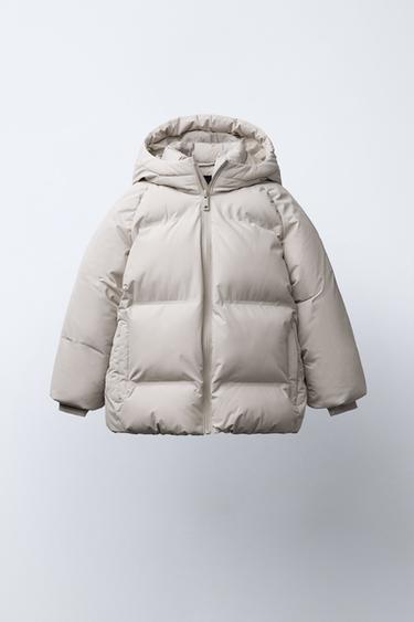 WATER-REPELLENT COAT WITH STICKER DETAIL - Ice by Zara