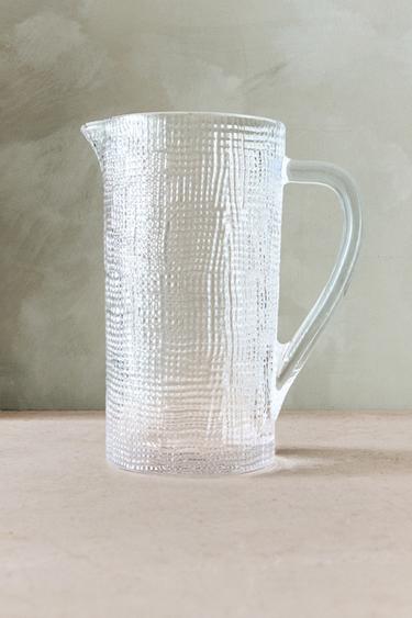 RAISED DESIGN GLASS JUG -  by Zara