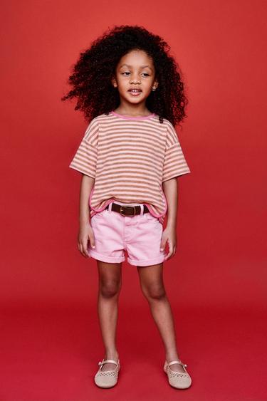 MON FIT TWILL BERMUDA SHORTS - Pink by Zara