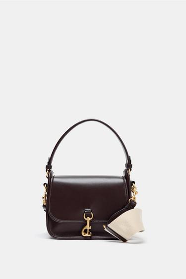 CROSSBODY BAG WITH CLASP DETAIL - Burgundy Red by Zara