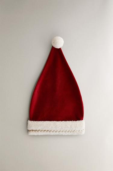 CHILDREN'S CHRISTMAS FATHER CHRISTMAS HAT - Red by Zara