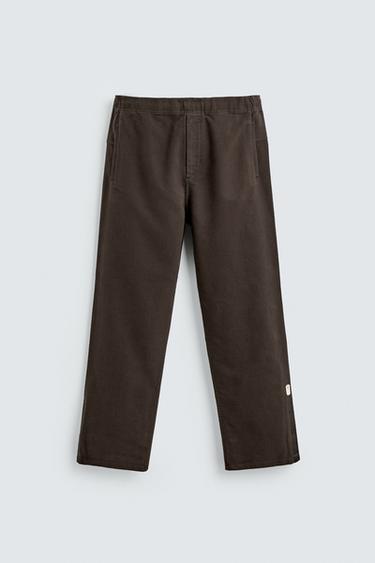 RELAXED FIT TROUSERS X SR_A - Dark brown by Zara