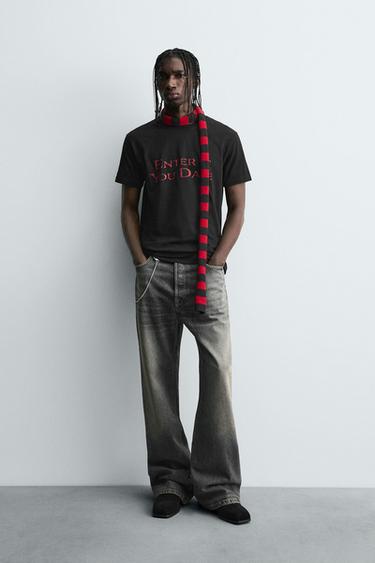 SLOGAN PRINT T-SHIRT - Black by Zara