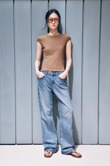 JEANS Z1975 STRAIGHT HIGH-WAIST LONG LENGTH - Mid-blue by Zara