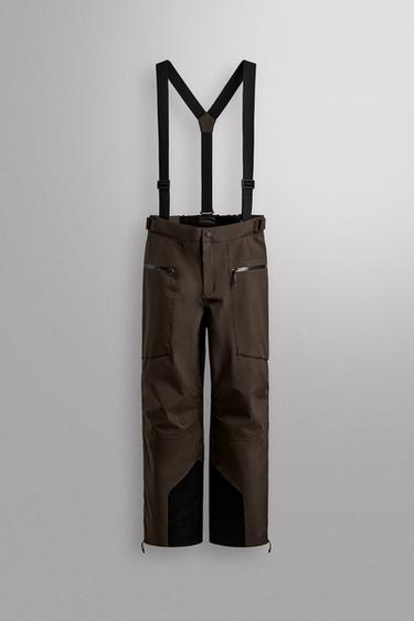RECCO® WATERPROOF PADDED SHELL SKI TROUSERS - Brown by Zara