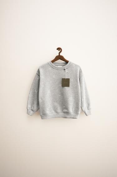ZARA TIMELESS - EMBROIDERED FLORAL SWEATSHIRT - Grey marl by Zara