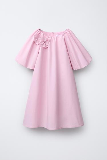 FLORAL POPLIN DRESS - Purple by Zara