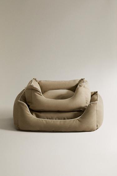 PET BED WITH PIPING - Beige by Zara