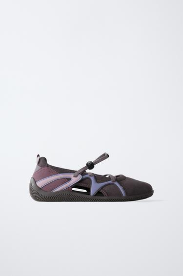 STRAPPY SPORTS BALLERINAS - Grey by Zara