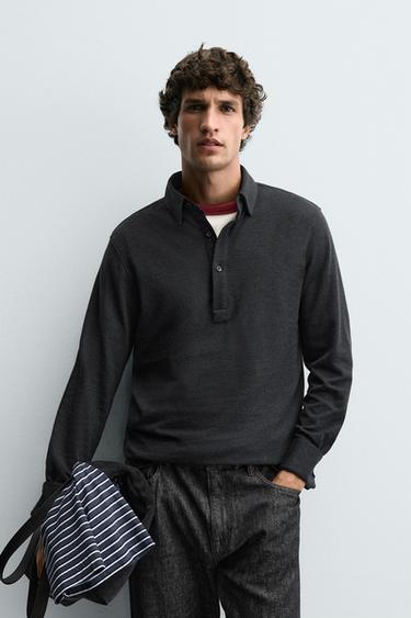 SOFT COTTON POLO SHIRT - Dark navy by Zara