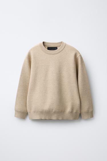 PLAIN KNIT SWEATER - Sand by Zara