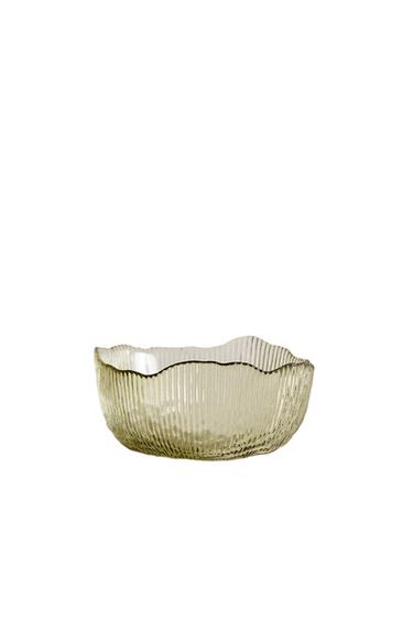 RAISED GLASS BOWL - Green by Zara