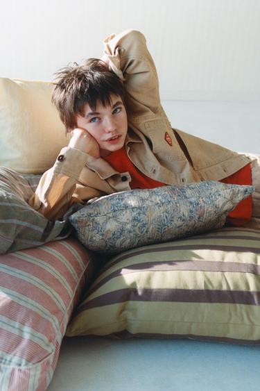 CANVAS OVERSHIRT WITH PATCH - Sand by Zara