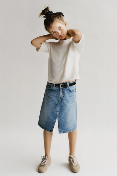 DENIM MIDI SKIRT - Blue by Zara