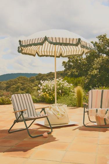 STRIPED BEACH UMBRELLA WITH FRINGING - Multicoloured by Zara