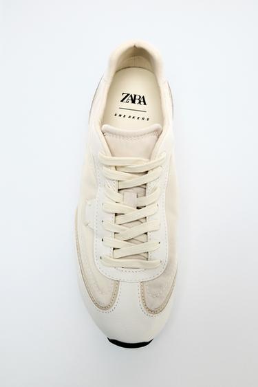 FABRIC SNEAKERS - Ecru White by Zara