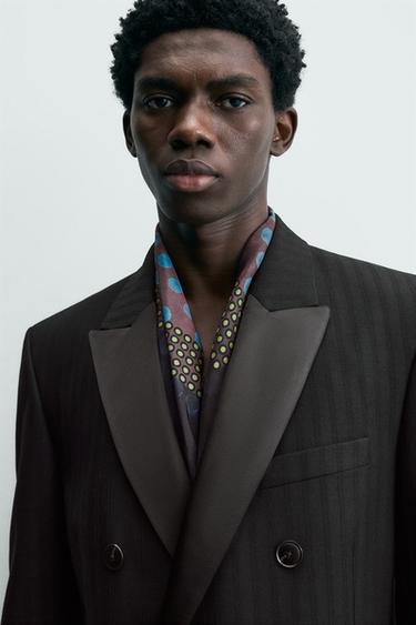 LIMITED EDITION DOUBLE-BREASTED SUIT BLAZER - Black by Zara