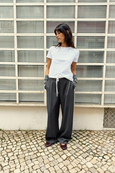 INTERLOCK short sleeve T-SHIRT - White by Zara